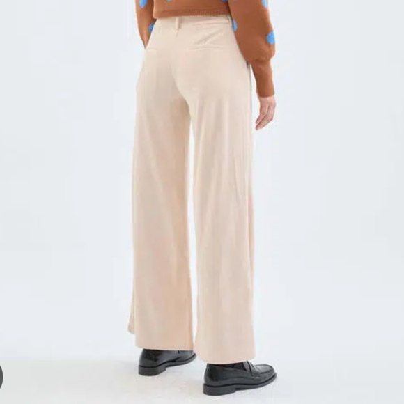 Compañía Fantástica Cream Corduroy Wide Leg Trousers, XL - Picture 2 of 5